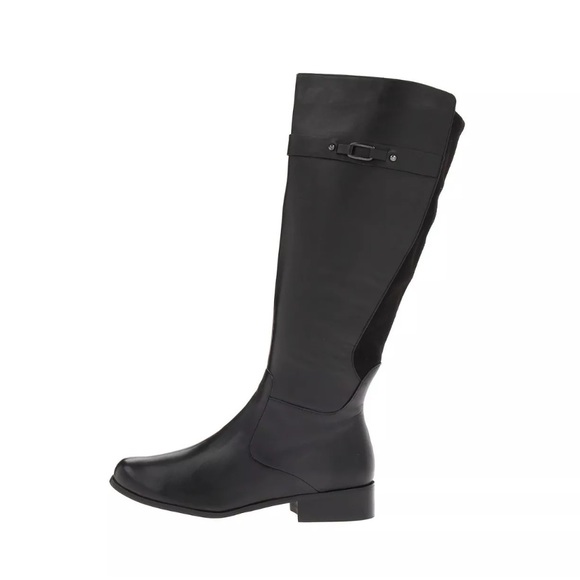 Vaneli Ramex Black Suede Knee-High Riding Boots - Picture 3 of 5